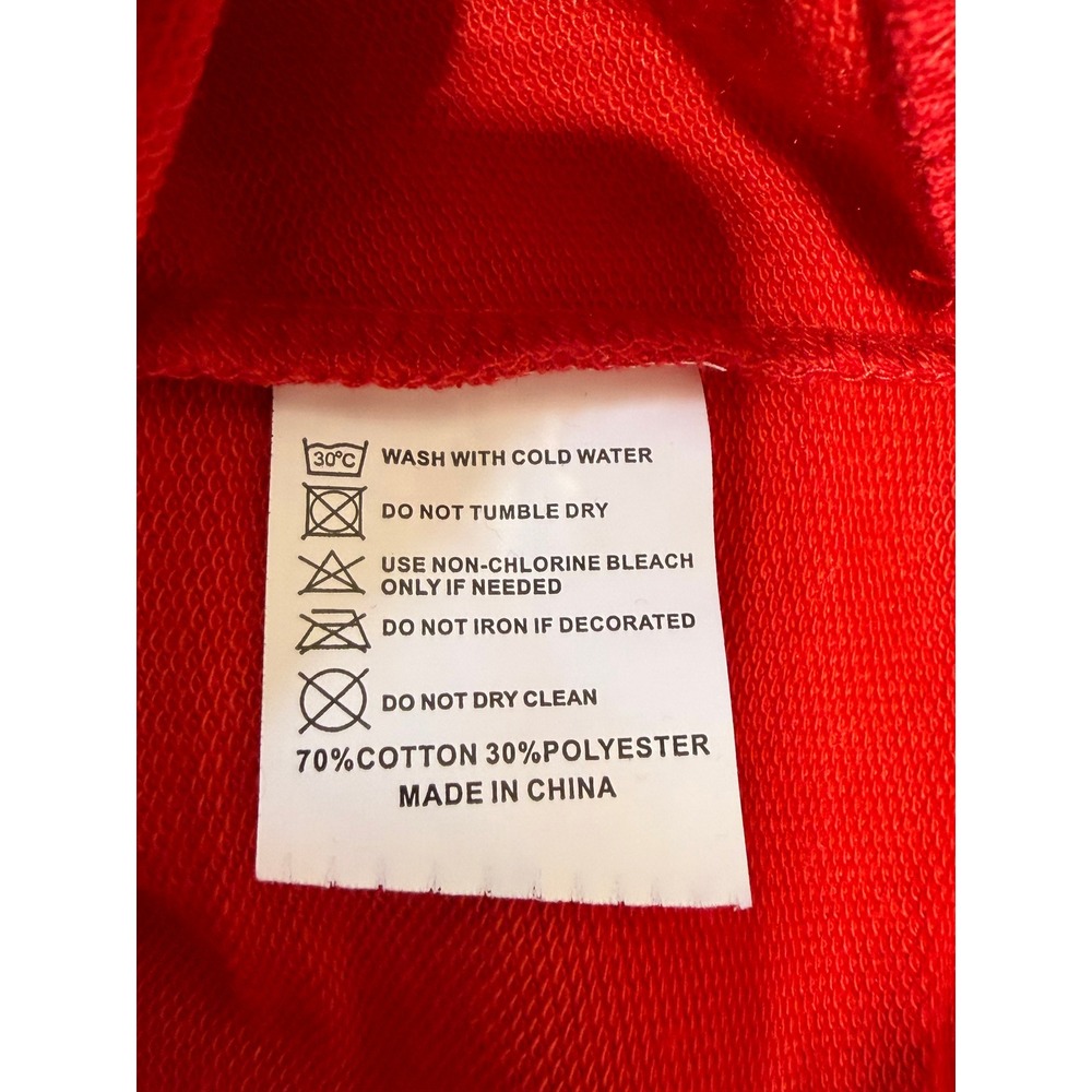 Kansas City Chiefs Heart Football Graphic Red Crewneck Sweatshirt Large NWOT - Picture 5 of 9